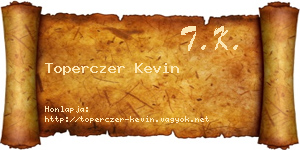 Toperczer Kevin névjegykártya